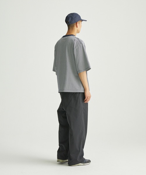 ocosic(オコジック)の「【ocosic】ドローコードボーダーパックTシャツ(Tシャツ/カットソー・メンズ・グレー系1/ネイビー系1/ホワイト系1・M/L)」の18枚目の写真