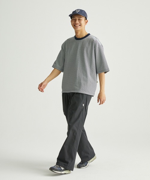 ocosic(オコジック)の「【ocosic】ドローコードボーダーパックTシャツ(Tシャツ/カットソー・メンズ・グレー系1/ネイビー系1/ホワイト系1・M/L)」の21枚目の写真