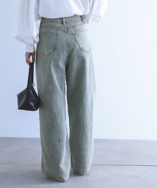 osharewalker（オシャレウォーカー）の「【廃盤】【ZOZO限定】『フェイクパール付きストレートデニム』（デニムパンツ・レディース・ブルー系その他・M）」の8枚目の写真