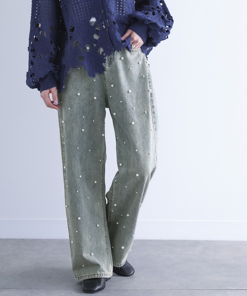 osharewalker（オシャレウォーカー）の「【廃盤】【ZOZO限定】『フェイクパール付きストレートデニム』（デニムパンツ・レディース・ブルー系その他・M）」の15枚目の写真