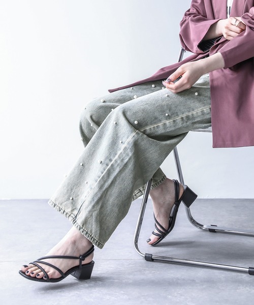 osharewalker（オシャレウォーカー）の「【廃盤】【ZOZO限定】『フェイクパール付きストレートデニム』（デニムパンツ・レディース・ブルー系その他・M）」の18枚目の写真