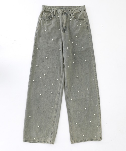 osharewalker（オシャレウォーカー）の「【廃盤】【ZOZO限定】『フェイクパール付きストレートデニム』（デニムパンツ・レディース・ブルー系その他・M）」の21枚目の写真
