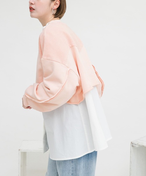 KBF（ケイビーエフ）の「ショートリメイクスウェット（スウェット・レディース・ピンク/グレー系その他/チャコールグレー・ONE）」の19枚目の写真