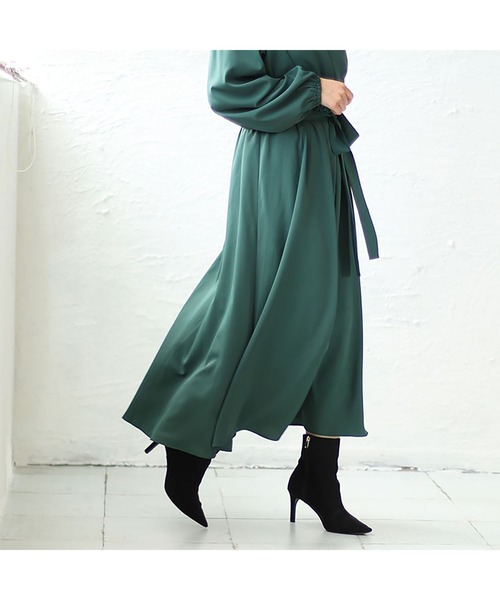 GOLDJAPAN(ゴールドジャパン)の「カシュクールフレアワンピース【大きいサイズ対応】(ワンピース・レディース・ブルー/ネイビー/グリーン・5L/4L/3L/LL)」の10枚目の写真