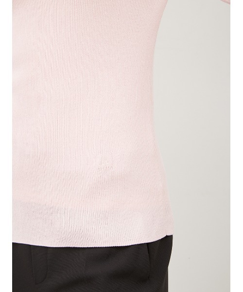 Mila Owen(ミラオーウェン)の「ハイネックシアーリブニットトップス【手洗い可能】(ニット/セーター・レディース・ピンク/ライム/ミント/ブラック/ホワイト・1/0)」の10枚目の写真