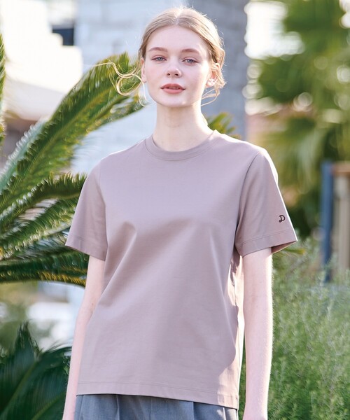 DRESSTERIOR（ドレステリア）の「【接触冷感/抗菌防臭/消臭】アイスクリアコットンTシャツ（Tシャツ/カットソー・レディース・ブラック/サックスブルー/ブラウン系その他/ダークオリーブ/ブルー系その他/ホワイト・38/34/36）」の3枚目の写真