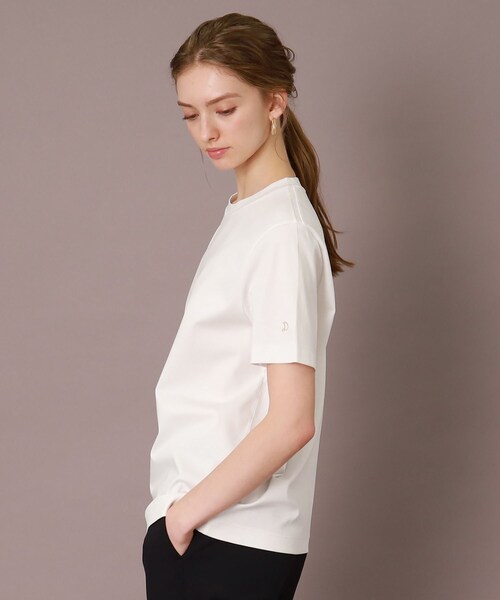 DRESSTERIOR（ドレステリア）の「【接触冷感/抗菌防臭/消臭】アイスクリアコットンTシャツ（Tシャツ/カットソー・レディース・ブラック/サックスブルー/ブラウン系その他/ダークオリーブ/ブルー系その他/ホワイト・38/34/36）」の11枚目の写真