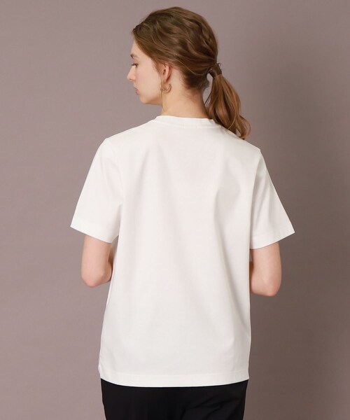 DRESSTERIOR（ドレステリア）の「【接触冷感/抗菌防臭/消臭】アイスクリアコットンTシャツ（Tシャツ/カットソー・レディース・ブラック/サックスブルー/ブラウン系その他/ダークオリーブ/ブルー系その他/ホワイト・38/34/36）」の12枚目の写真