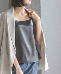 Noble | サテンスクエアーネックタンクトップ(タンクトップ)