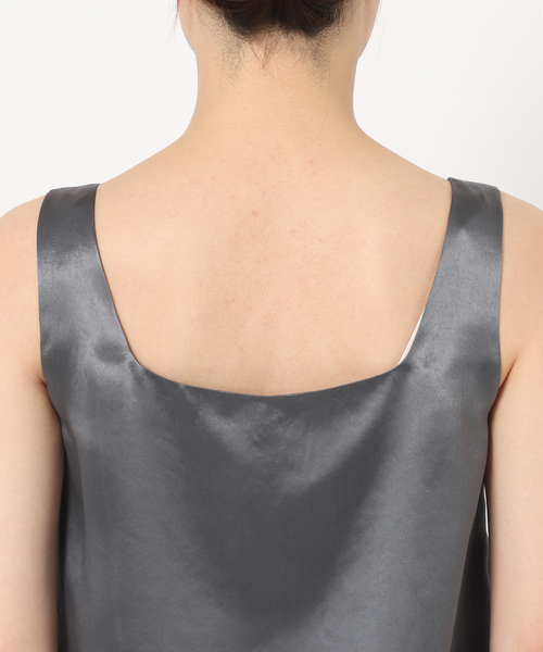 Noble（ノーブル）の「サテンスクエアーネックタンクトップ（タンクトップ・レディース・ライトグレー/ホワイト系その他・FREE）」の18枚目の写真