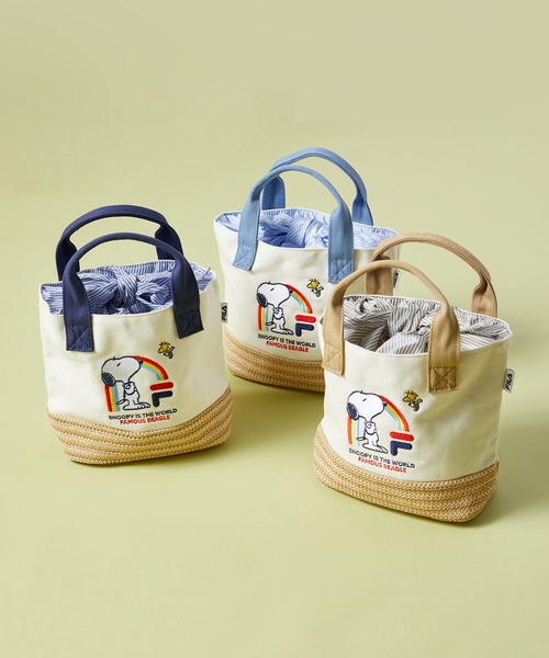 PEANUTS(ピーナッツ)の「【FILA】PEANUTS キャンバスコンビかごミニトートバッグ/ピーナッツ/コラボ(トートバッグ・レディース・サックスブルー/ネイビー/ベージュ・FREE)」の16枚目の写真