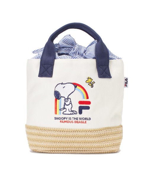 PEANUTS(ピーナッツ)の「【FILA】PEANUTS キャンバスコンビかごミニトートバッグ/ピーナッツ/コラボ(トートバッグ・レディース・サックスブルー/ネイビー/ベージュ・FREE)」の14枚目の写真