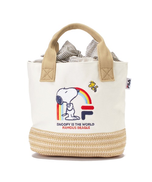 PEANUTS(ピーナッツ)の「【FILA】PEANUTS キャンバスコンビかごミニトートバッグ/ピーナッツ/コラボ(トートバッグ・レディース・サックスブルー/ネイビー/ベージュ・FREE)」の15枚目の写真