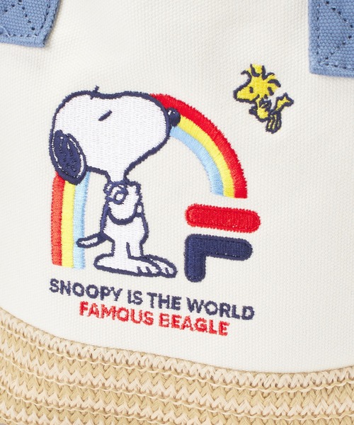 PEANUTS(ピーナッツ)の「【FILA】PEANUTS キャンバスコンビかごミニトートバッグ/ピーナッツ/コラボ(トートバッグ・レディース・サックスブルー/ネイビー/ベージュ・FREE)」の8枚目の写真