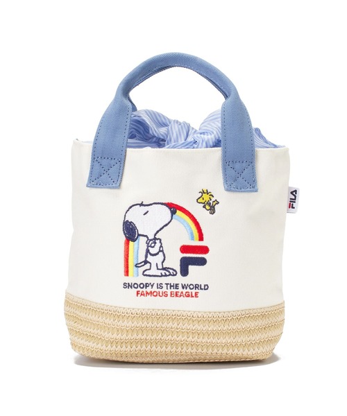 PEANUTS(ピーナッツ)の「【FILA】PEANUTS キャンバスコンビかごミニトートバッグ/ピーナッツ/コラボ(トートバッグ・レディース・サックスブルー/ネイビー/ベージュ・FREE)」の13枚目の写真