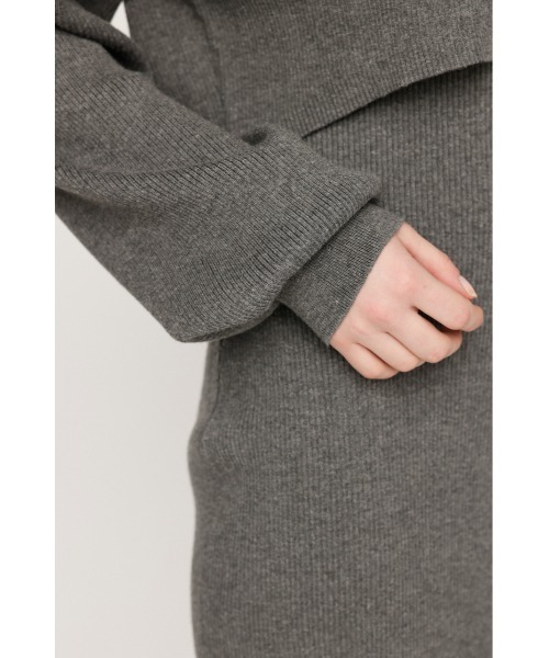SLY（スライ）の「BIG COLLOR ZIP UP 2P S/OP ビッグカラー ジップアップ 2ピー ショート ワンピース（ワンピース・レディース・ブラック/ブルー/杢グレー・1/2）」の16枚目の写真