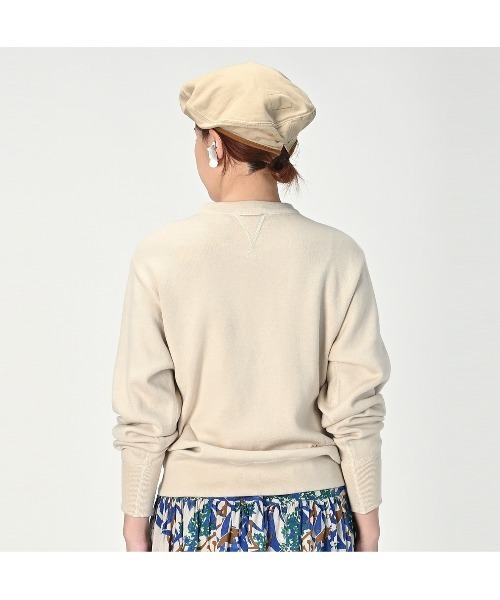 45R（フォーティファイブアール）の「スムースニットの908クルーネック（ニット/セーター・レディース・グレー/アイボリー/グリーン/バーガンディー/ネイビー・X-SMALL）」の9枚目の写真