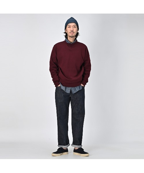 45R（フォーティファイブアール）の「スムースニットの908クルーネック（ニット/セーター・レディース・グレー/アイボリー/グリーン/バーガンディー/ネイビー・X-SMALL）」の14枚目の写真