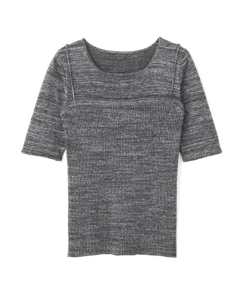 N.（N. Natural Beauty Basic）（エヌエヌナチュラルビューティーベーシック）の「◆ビスチェドッキングニット（ニット/セーター・レディース・グレー系その他/イエロー系その他・MEDIUM）」の20枚目の写真