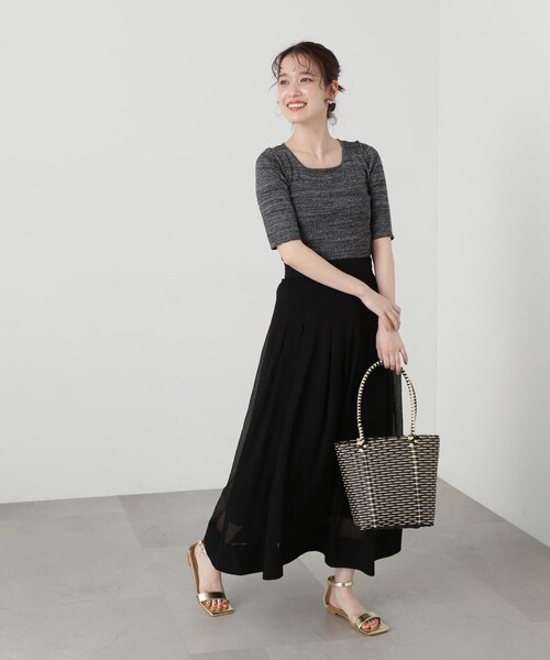 N.（N. Natural Beauty Basic）（エヌエヌナチュラルビューティーベーシック）の「◆ビスチェドッキングニット（ニット/セーター・レディース・グレー系その他/イエロー系その他・MEDIUM）」の21枚目の写真