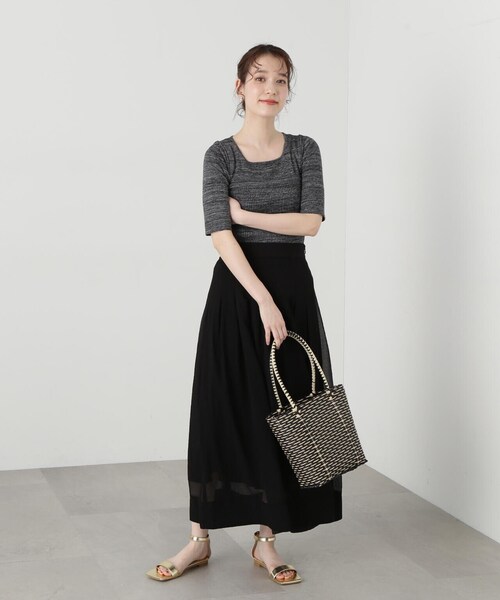 N.（N. Natural Beauty Basic）（エヌエヌナチュラルビューティーベーシック）の「◆ビスチェドッキングニット（ニット/セーター・レディース・グレー系その他/イエロー系その他・MEDIUM）」の22枚目の写真