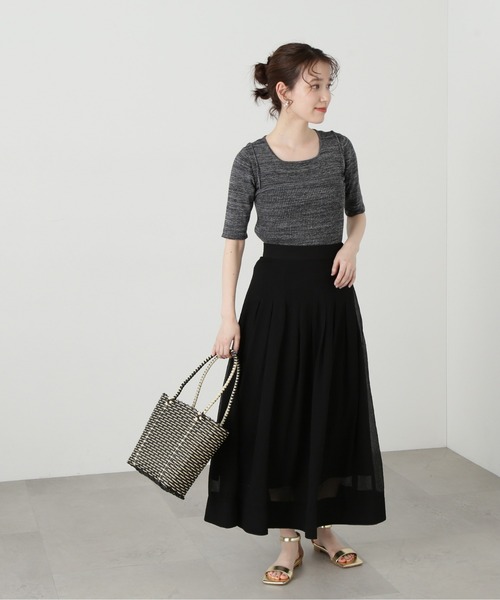 N.（N. Natural Beauty Basic）（エヌエヌナチュラルビューティーベーシック）の「◆ビスチェドッキングニット（ニット/セーター・レディース・グレー系その他/イエロー系その他・MEDIUM）」の5枚目の写真