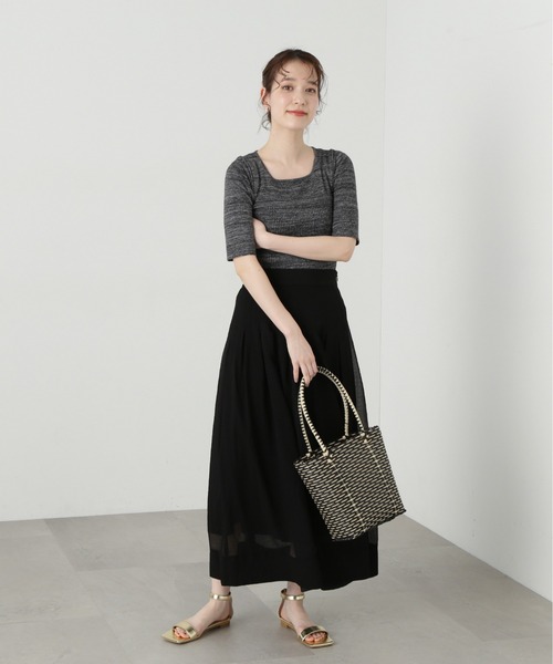 N.（N. Natural Beauty Basic）（エヌエヌナチュラルビューティーベーシック）の「◆ビスチェドッキングニット（ニット/セーター・レディース・グレー系その他/イエロー系その他・MEDIUM）」の6枚目の写真