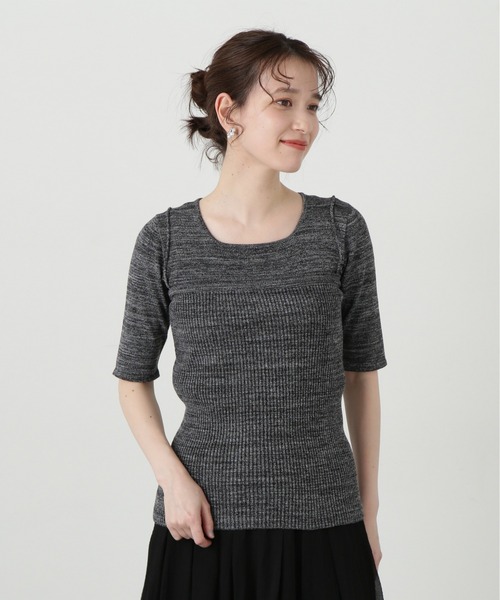 N.（N. Natural Beauty Basic）（エヌエヌナチュラルビューティーベーシック）の「◆ビスチェドッキングニット（ニット/セーター・レディース・グレー系その他/イエロー系その他・MEDIUM）」の8枚目の写真