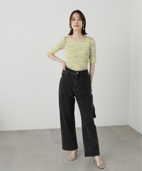 N.（N. Natural Beauty Basic）（エヌエヌナチュラルビューティーベーシック）の「◆ビスチェドッキングニット（ニット/セーター・レディース・グレー系その他/イエロー系その他・MEDIUM）」の18枚目の写真