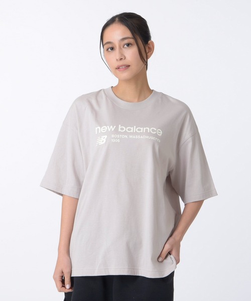 NEW BALANCE(ニューバランス)の「Linear Heritage オーバーサイズショートスリーブTシャツ(Tシャツ/カットソー・レディース・杢グレー/ライトグレー・SMALL/MEDIUM/LARGE/X-LARGE)」の2枚目の写真