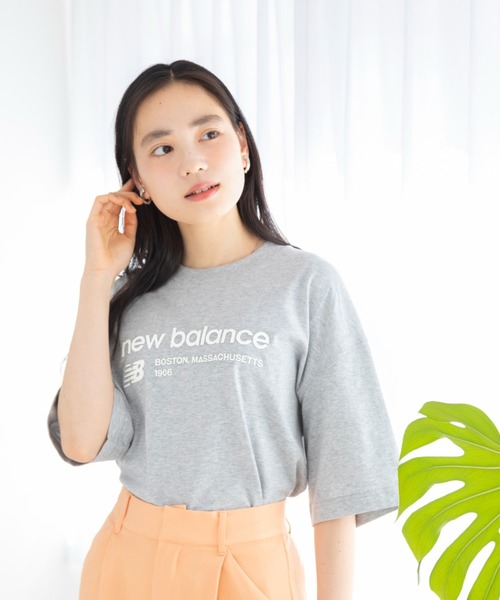 NEW BALANCE(ニューバランス)の「Linear Heritage オーバーサイズショートスリーブTシャツ(Tシャツ/カットソー・レディース・杢グレー/ライトグレー・SMALL/MEDIUM/LARGE/X-LARGE)」の15枚目の写真
