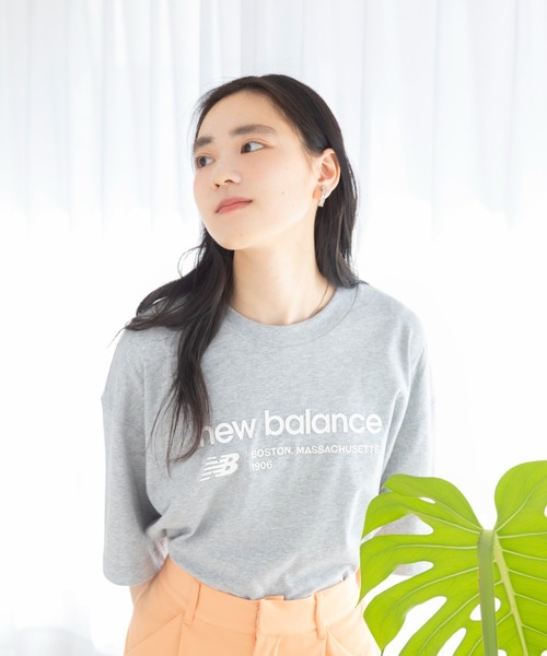 NEW BALANCE(ニューバランス)の「Linear Heritage オーバーサイズショートスリーブTシャツ(Tシャツ/カットソー・レディース・杢グレー/ライトグレー・SMALL/MEDIUM/LARGE/X-LARGE)」の16枚目の写真