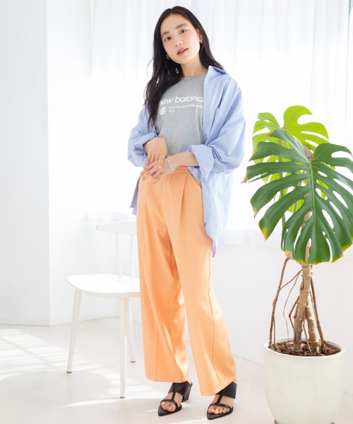 NEW BALANCE(ニューバランス)の「Linear Heritage オーバーサイズショートスリーブTシャツ(Tシャツ/カットソー・レディース・杢グレー/ライトグレー・SMALL/MEDIUM/LARGE/X-LARGE)」の17枚目の写真