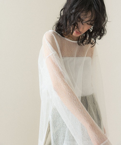 LEPSIM（レプシィム）の「【FOR I SERIES】メッシュブラウス　110823（シャツ/ブラウス・レディース・オフホワイト/ブラック/ブルー・FREE）」の14枚目の写真