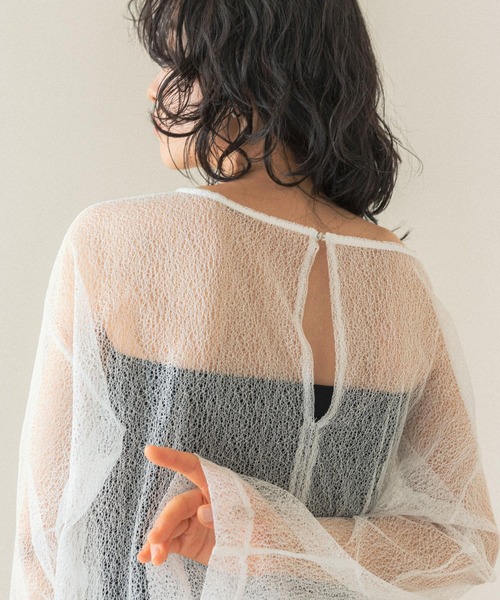 LEPSIM（レプシィム）の「【FOR I SERIES】メッシュブラウス　110823（シャツ/ブラウス・レディース・オフホワイト/ブラック/ブルー・FREE）」の17枚目の写真