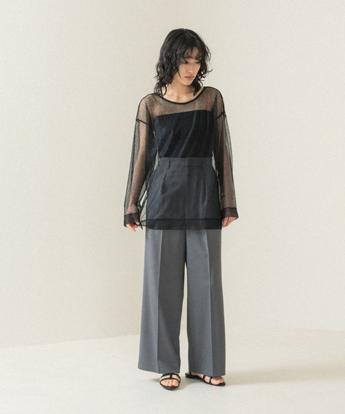 LEPSIM（レプシィム）の「【FOR I SERIES】メッシュブラウス　110823（シャツ/ブラウス・レディース・オフホワイト/ブラック/ブルー・FREE）」の19枚目の写真