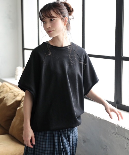 soulberry（ソウルベリー）の「ニュアンスで遊ぶスウェット（スウェット・レディース・グレイッシュベージュ/ブラック・M/4L/3L/LL/L）」の2枚目の写真