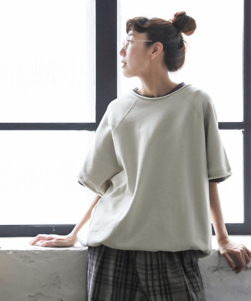 soulberry（ソウルベリー）の「ニュアンスで遊ぶスウェット（スウェット・レディース・グレイッシュベージュ/ブラック・M/4L/3L/LL/L）」の6枚目の写真