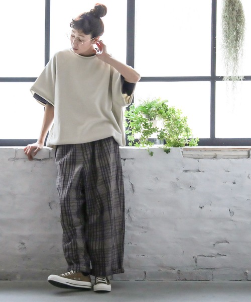 soulberry（ソウルベリー）の「ニュアンスで遊ぶスウェット（スウェット・レディース・グレイッシュベージュ/ブラック・M/4L/3L/LL/L）」の22枚目の写真