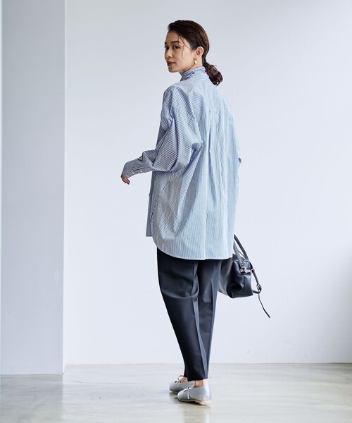 coen(コーエン)の「【RONEL】タイプライター2wayボウタイシャツ(シャツ/ブラウス・レディース・ロイヤルブルー/オフホワイト・M/S)」の16枚目の写真