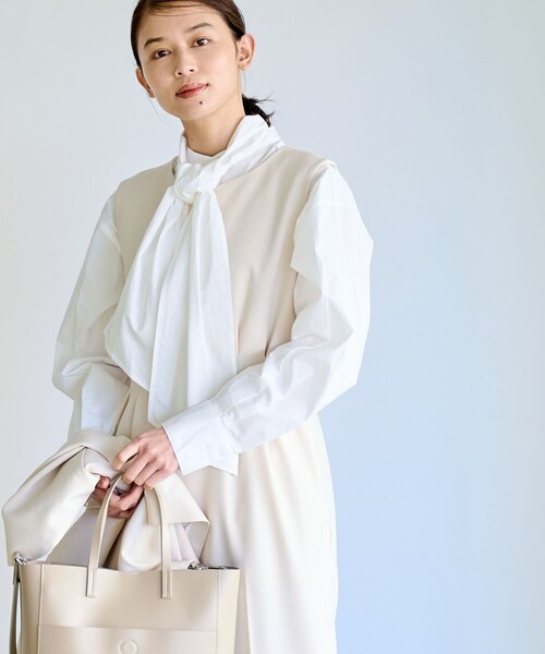 coen(コーエン)の「【RONEL】タイプライター2wayボウタイシャツ(シャツ/ブラウス・レディース・ロイヤルブルー/オフホワイト・M/S)」の21枚目の写真