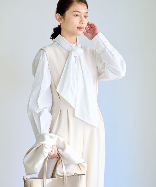 coen(コーエン)の「【RONEL】タイプライター2wayボウタイシャツ(シャツ/ブラウス・レディース・ロイヤルブルー/オフホワイト・M/S)」の22枚目の写真