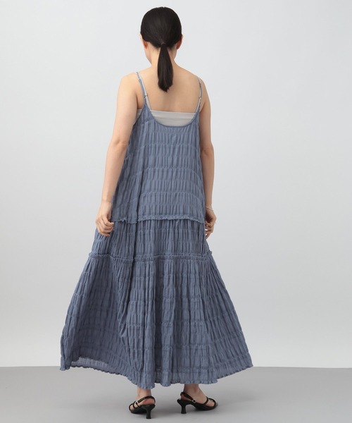 A part by（アパートバイ）の「フリルティアードキャミワンピース（ワンピース・レディース・ブラック/ブルー系その他4/ライトベージュ・FREE）」の14枚目の写真
