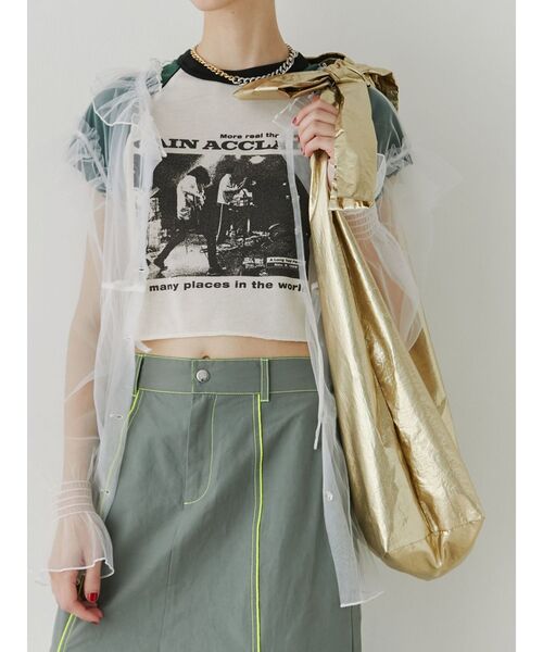 jouetie(ジュエティ)の「メタリックリボントートBAG(トートバッグ・レディース・パープル/ブラック/ゴールド/シルバー/ピンク・FREE)」の9枚目の写真