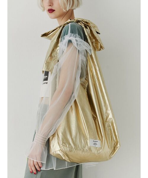 jouetie(ジュエティ)の「メタリックリボントートBAG(トートバッグ・レディース・パープル/ブラック/ゴールド/シルバー/ピンク・FREE)」の10枚目の写真