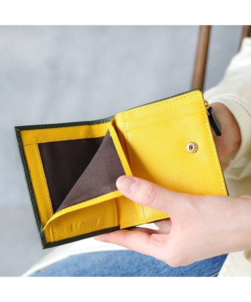 バイカラー牛革 コンパクト縦型二つ折り財布（財布）｜JOYA（ジョヤ