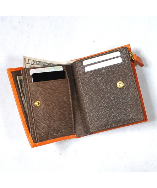 バイカラー牛革 コンパクト縦型二つ折り財布（財布）｜JOYA（ジョヤ