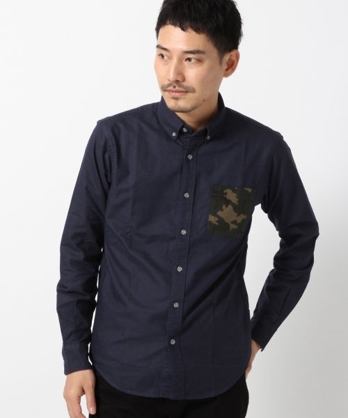 GLOBAL WORK（グローバルワーク）の「ハリポケOXフォードシャツ/566203（シャツ/ブラウス・メンズ・ライトブルー/ブラック/ホワイト/ネイビー/ブルー/ホワイト系その他/その他/ダークブルー/ブルー系その他/その他1・X-LARGE/MEDIUM/LARGE/SMALL）」の8枚目の写真