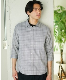 TAKA-Q | タカキュー DRY ワッフルチェック レギュラーカラー7分袖シャツ(シャツ/ブラウス)