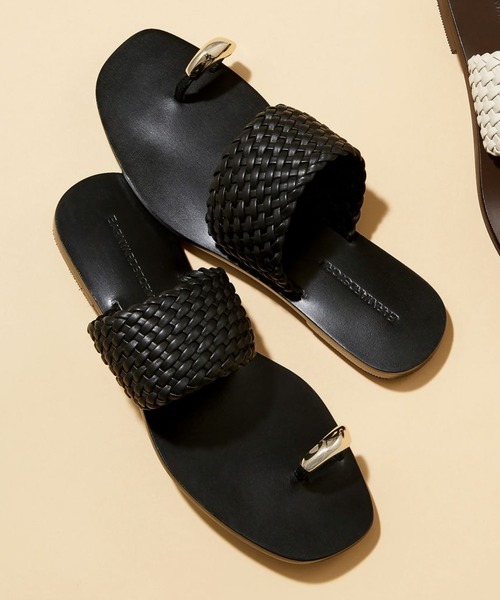 BARNYARDSTORM（バンヤードストーム）の「BARNYARDSTORM / トング編み込みサンダル（サンダル・レディース・オフホワイト/ブラック・36/38/37）」の12枚目の写真